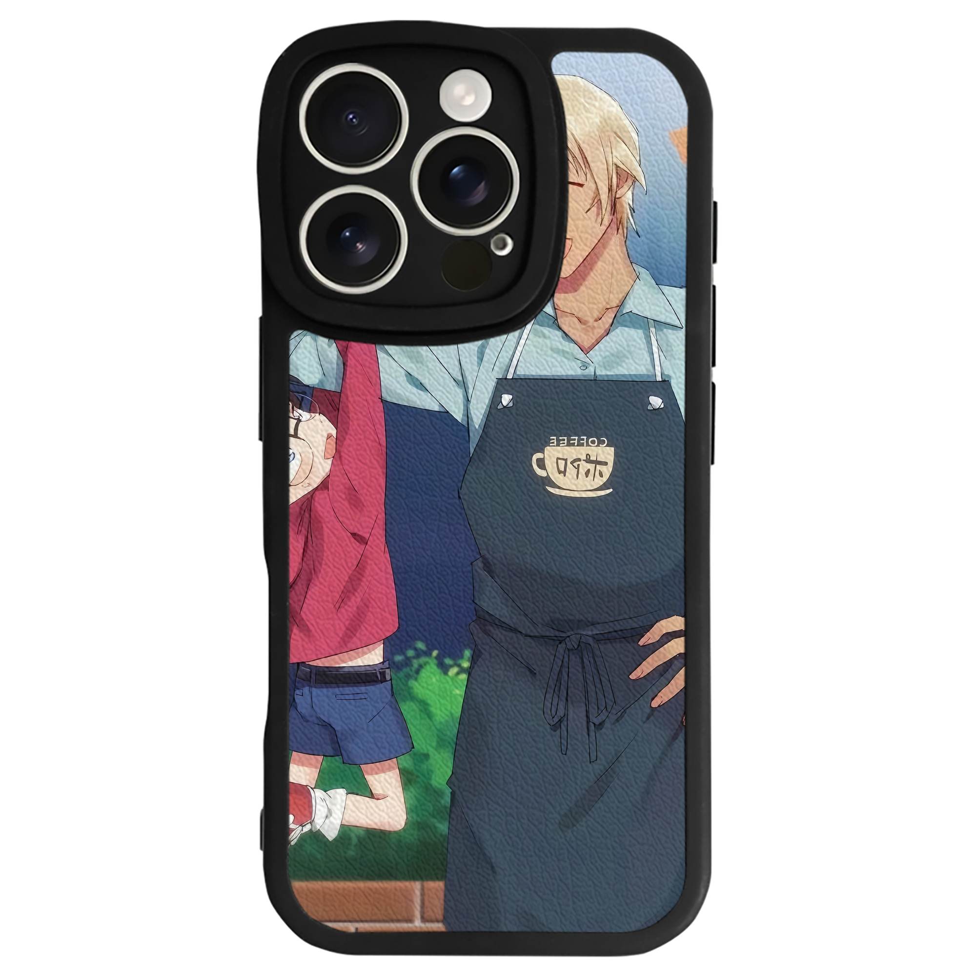 （画像用） 名探偵コナン Detective Conan 【iPhone 16シリーズ対応】シリコンスマホケース（レザー調） 材質：シリコン